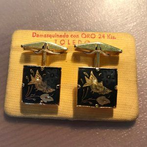 Damasquinado 24K Gold Plated Cuff links - Toledo